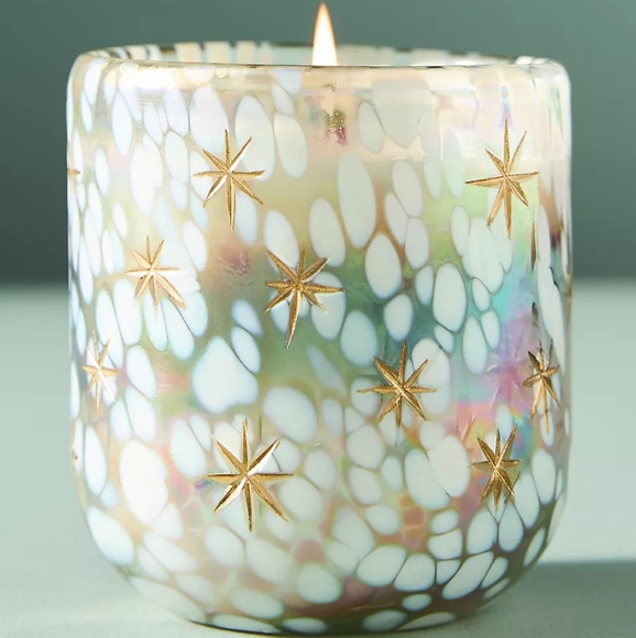 Anthropologie Other - Anthropologie Festive Winter Woods & Vanilla Gilded Glass Candle, 8.8 oz. NIB